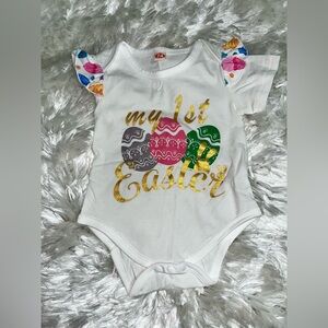 My 1st Easter Kids One Piece - White and Gold